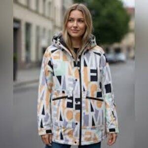 NWT Free People Movement Singin’ In The Rain Printed Packable Jacket
